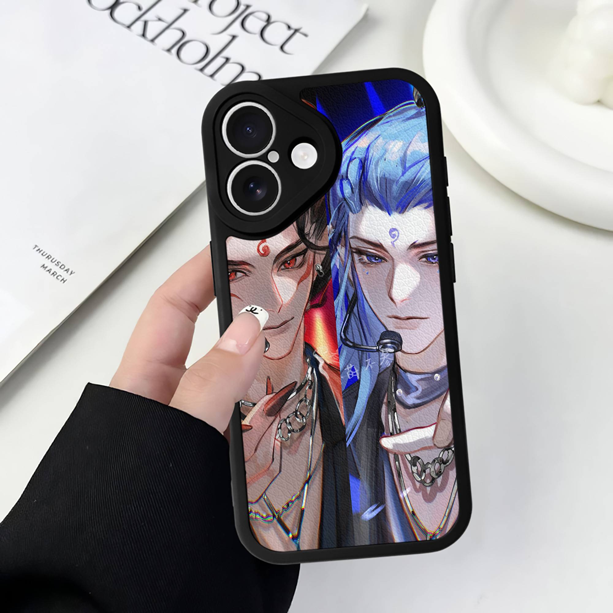 （画像用） Ne Zha 2 ナタ 魔童の大暴れ 【iPhone 16シリーズ対応】シリコンスマホケース（レザー調） 材質：シリコン